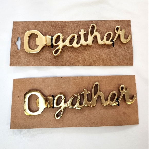 Source Unknown Other - Gold 'Gather' Bottle Openers Heavyweight
